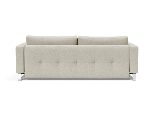 CASSIUS D.E.L. SLEEPER SOFA in MIXED DANCE NATURAL FABRIC WITH Chrome legs 527