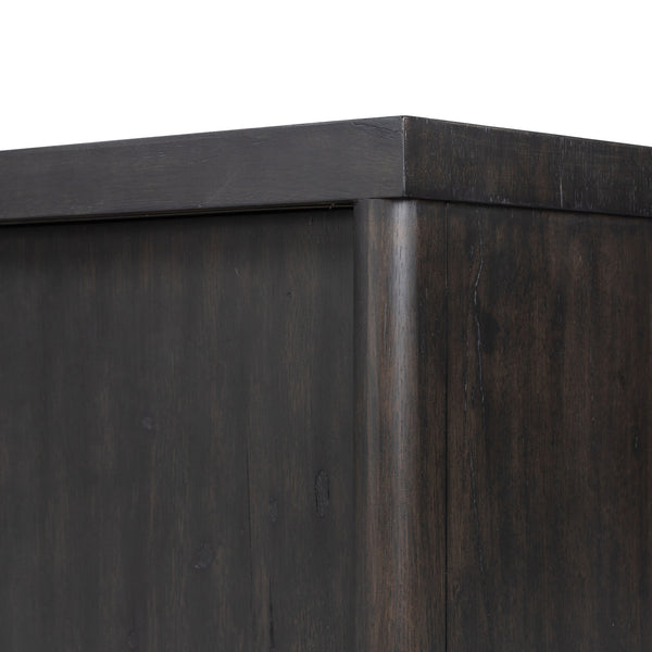 Laredo Media Console In Smoked Black Veneer
