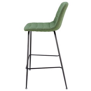 Caleb Fabric Counter Stool In Penta Green