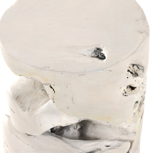 Teak Stool In Ivory Teak