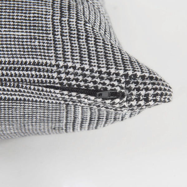 Ramone 14 x 26 White and Black Fabric Decorative Pillow Cover