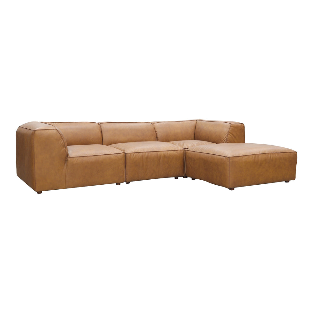 Moe's Form Lounge Modular Sectional Tan Leather