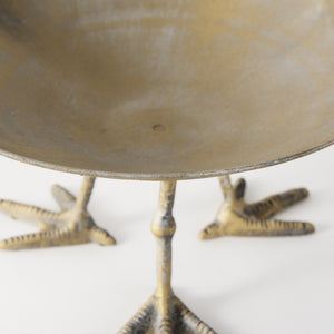 Chadwick II 13L x 13W Gold Metal Webbed Feet Bowl