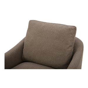 Moe's Linden Swivel Chair in Soft Taupe with Cushion