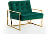 Benny Accent Chair In Green Velvet