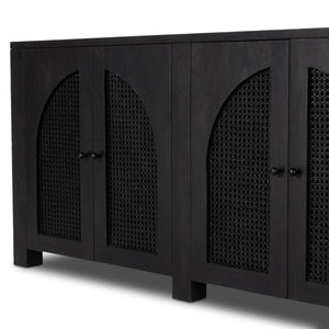 Tilda 6 Door Sideboard - Black Wash Mango