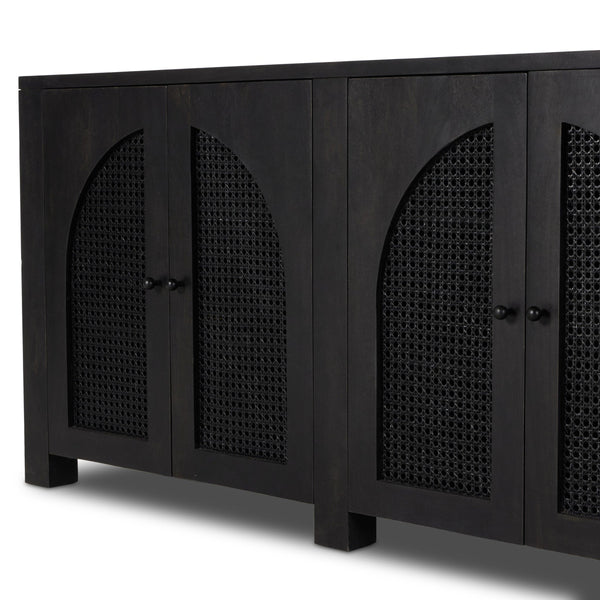 Tilda 6 Door Sideboard - Black Wash Mango