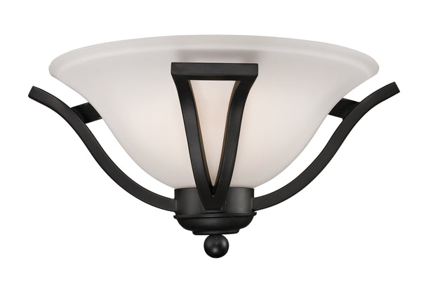 Lagoon 1 Light Wall Sconce in Matte Black Finish