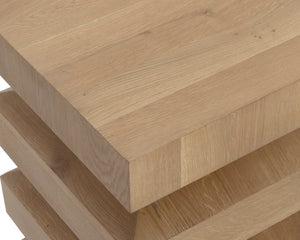 CORMAC END TABLE - RUSTIC OAK