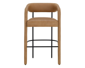 MAVIA BARSTOOL - LUDLOW SESAME LEATHER