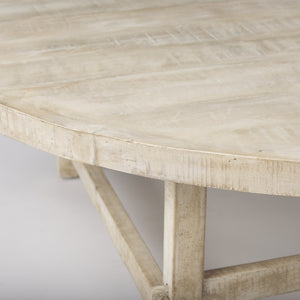 Rosie  48.0L x 48.0W x 16.0H Round Blonde Wood Coffee Table