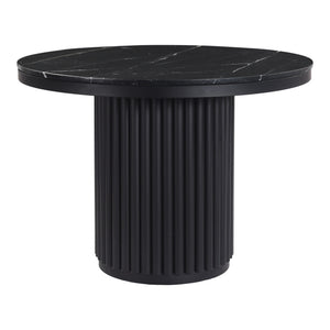 Tower Dining Table Black Marble by Moe's