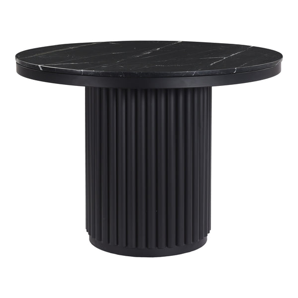 Tower Dining Table Black Marble by Moe's
