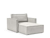 NEWILLA LOUNGER CHAIR W/SLIM ARM RESTS, 39"X61"
