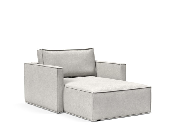 NEWILLA LOUNGER CHAIR W/SLIM ARM RESTS, 39"X61"