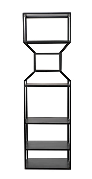 Downtown A Industrial Steel Bookcase in Matte Black