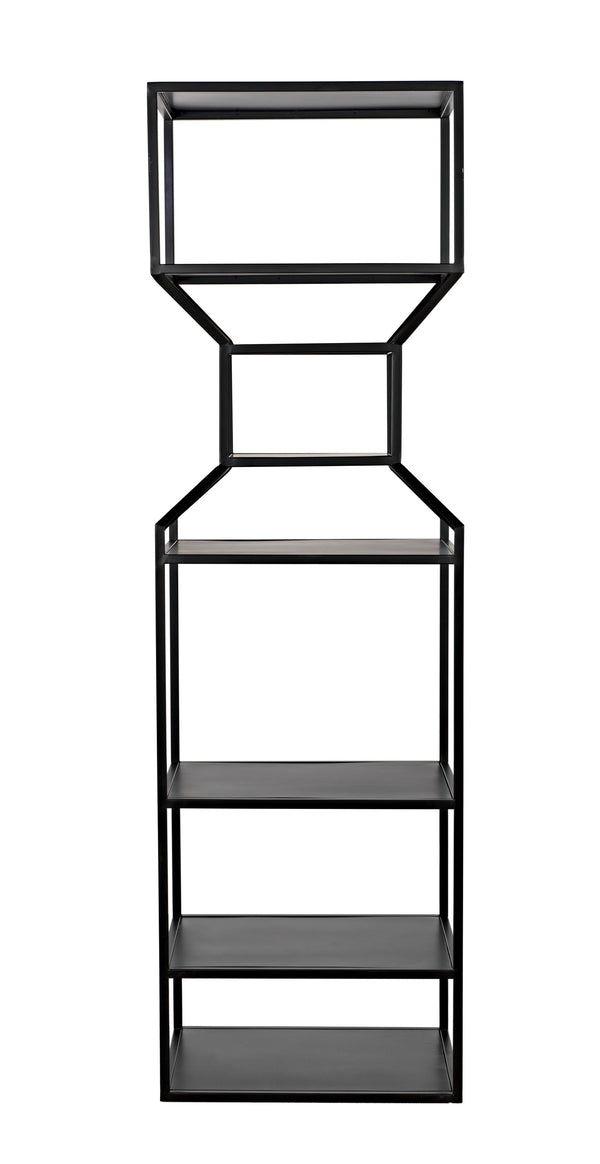 Downtown A Industrial Steel Bookcase in Matte Black