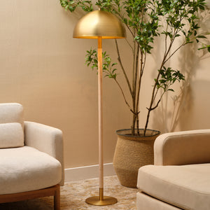 Merlin Metal and Wood Floor Lamp
