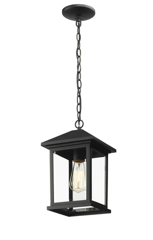 Portland 1 Light Outdoor Chain Light in Black Finish