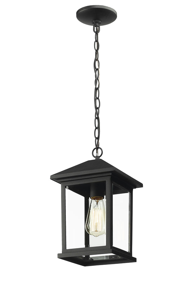 Portland 1 Light Outdoor Chain Light in Black Finish