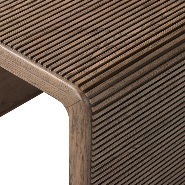 Leo End Table in Rustic Grey