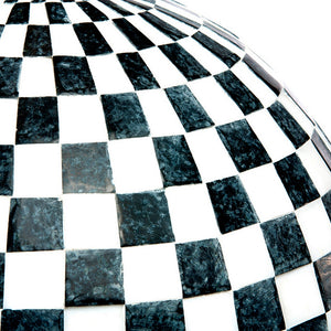 Sphere Inlaid Stone 16.5" Check