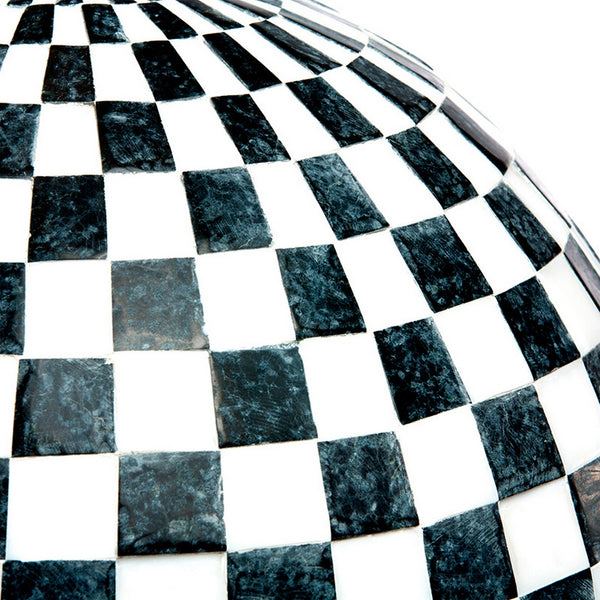 Sphere Inlaid Stone 16.5" Check