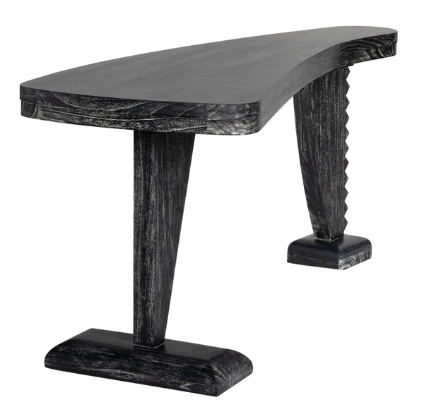 Zigmund Mahogany Desk in Cinder Black
