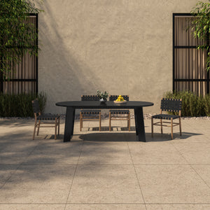 Mira Outdoor Dining Chair with Teak Frame