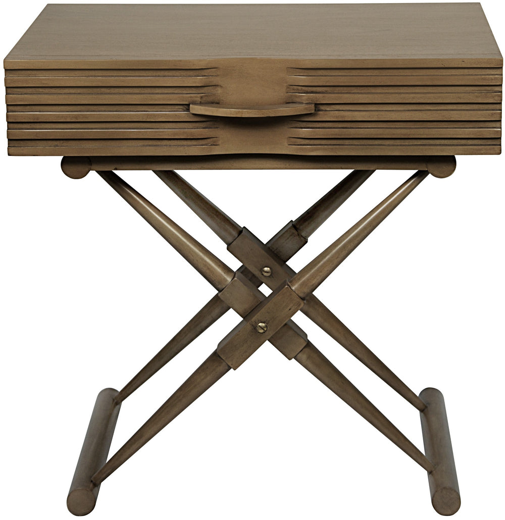 Zanta Side Table, Saddle Brown