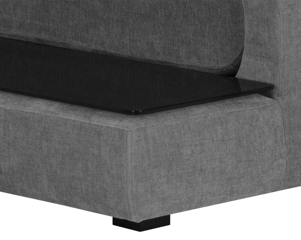 HARMONY MODULAR - ARMLESS CHAIR - RIGHT SHELF - DANNY DARK GREY