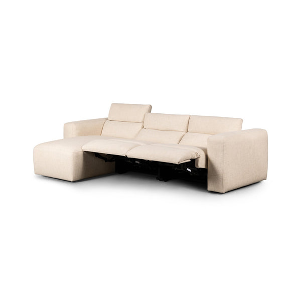 Radley Power Recliner 3-Piece Sectional W/ Chaise - Antigo Natural
