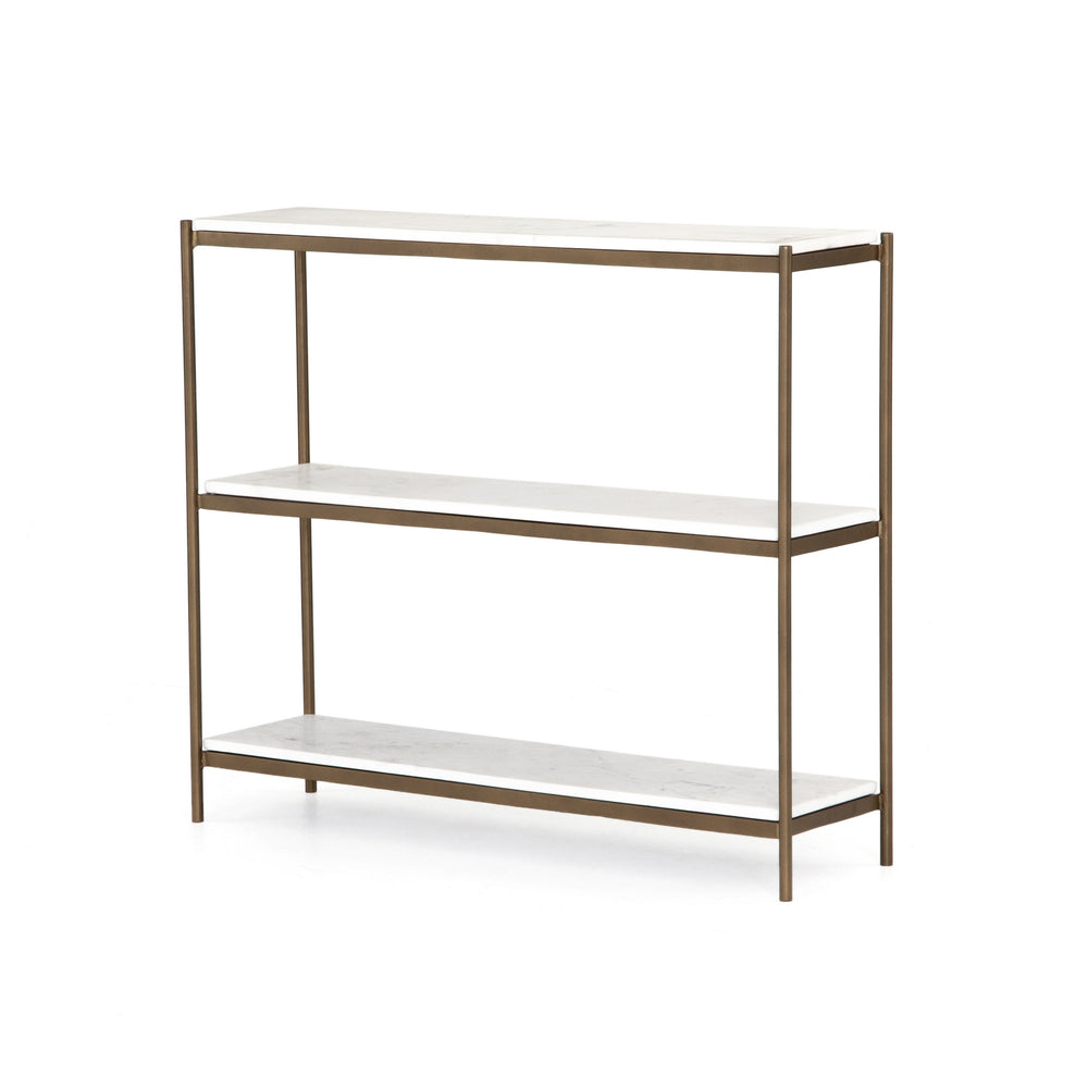 Felix Small Console Table In Antique Brass