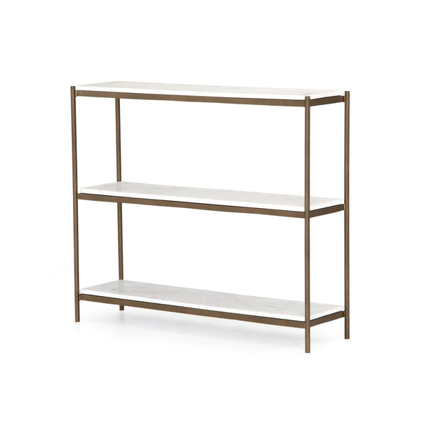 Felix Small Console Table In Antique Brass