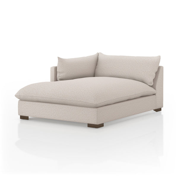 Westwood Sectional In Bayside Pebble And Espresso