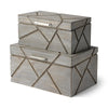 Niobe (Set of 2) 16L x 11W Gray Wooden Nesting Boxes