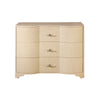 THREE DRAWER CHEST IN NATURAL GRASSCLOTH