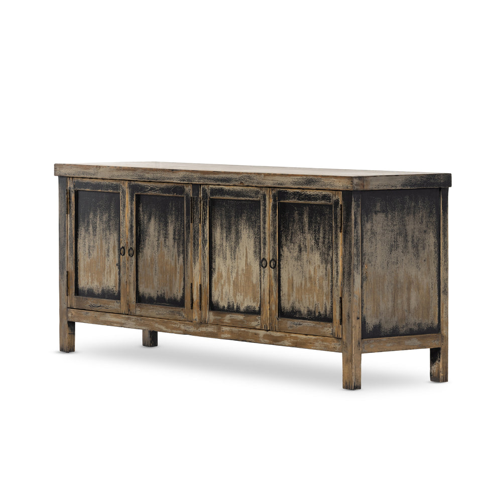 Hitchens Media Console In Worn Black