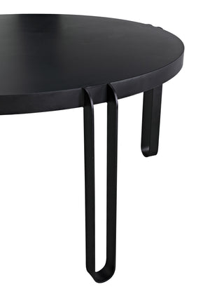 Marcellus Dining Table, 63", Black Metal