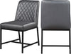 Bernard Dining Chair In Grey Faux Leather