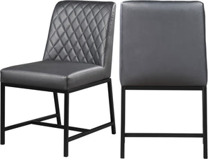 Bernard Dining Chair In Grey Faux Leather