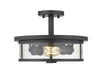 Savannah 2 Light Semi Flush Mount in Bronze Finish