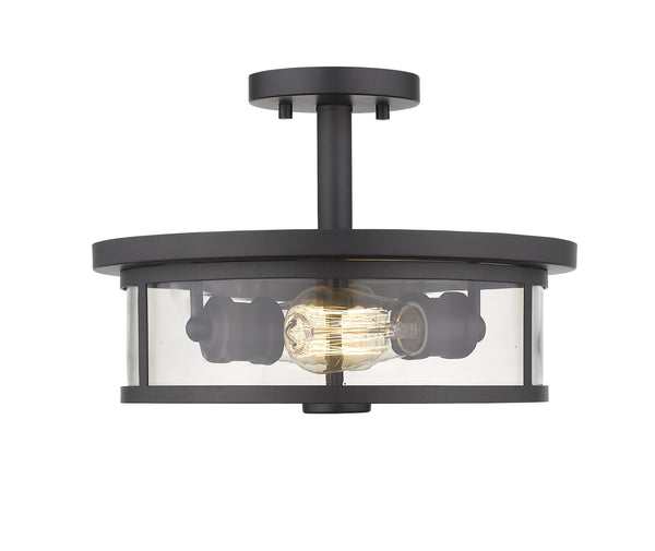 Savannah 2 Light Semi Flush Mount in Bronze Finish