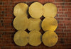 Galvanized Circle Wall Décor, Gold Set of 4