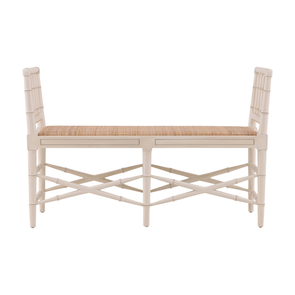 Cream Palm Bench