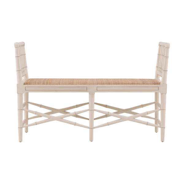 Cream Palm Bench