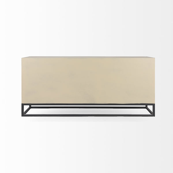 Genevieve II Light Brown Fir Veneer 9 Drawer Sideboard