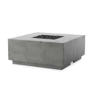 Donovan Outdoor Fire Table In Pewter Concrete
