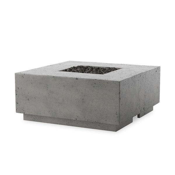 Donovan Outdoor Fire Table In Pewter Concrete