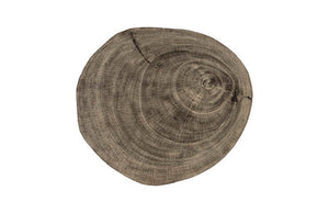Crosscut Side Table Grey Stone Color, Forged Legs